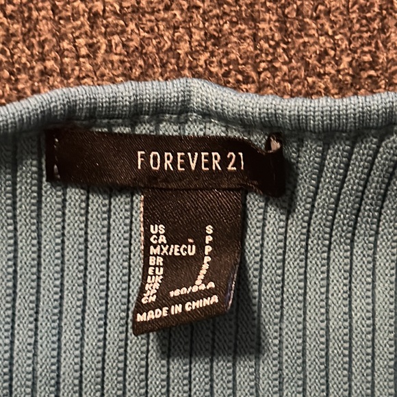 Turquoise Forever 21 Cropped Tank - Picture 2 of 2